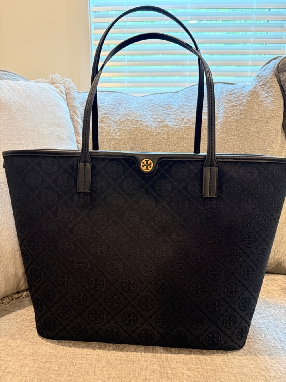 Tory Burch T Monogram Large Tote Bag